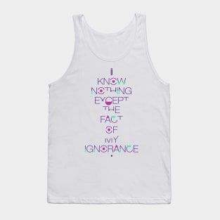 Ajin - I know nothing exept the fact of my ignorance Tank Top